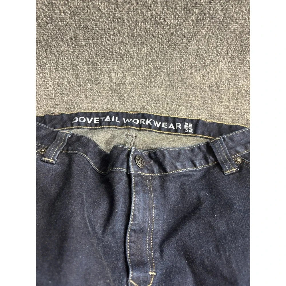 Dovetail Workwear Pants Womens 22/32 Blue  Regular Fit Double Knee Utility